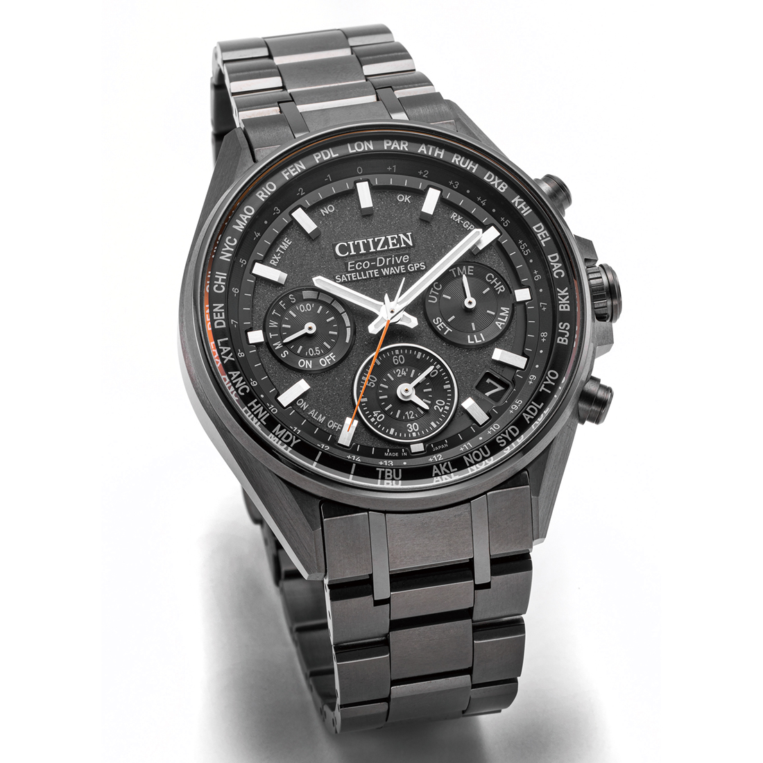 CITIZEN アテッサ ブラックチタンCC4004-58E GPS衛星電波時計