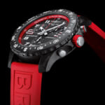 Endurance Pro with a red inner bezel and rubber strap