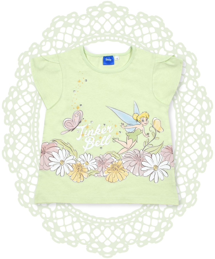ディズニーキャラクター／「ティンカー・ベル」プリント半袖Tシャツ