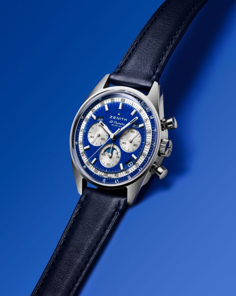 ZENITH chronomaster original triple calendar lapis lazuli