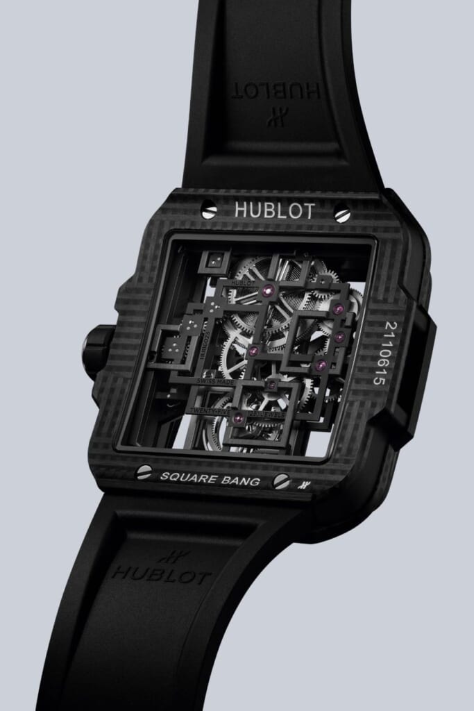 HUBLOT square-bang tourbillon 4day powerreserve 3Dcarbon