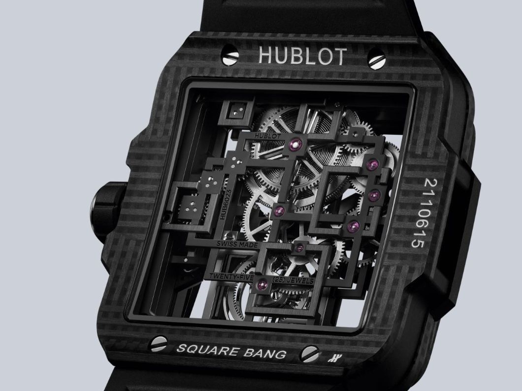 HUBLOT square-bang tourbillon 4day powerreserve 3Dcarbon