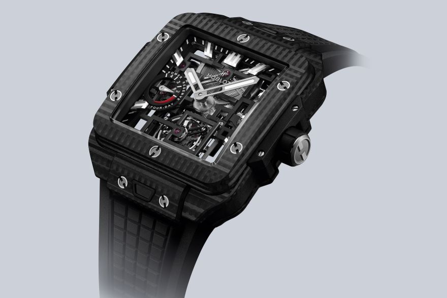 HUBLOT square-bang tourbillon 4day powerreserve 3Dcarbon