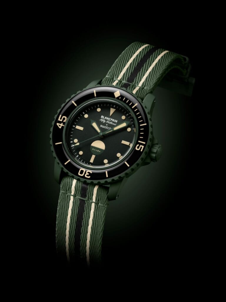 BLANCPAIN×SWATCH BIOCERAMIC SCUBA FIFTY FATHOMS GREEN ABYSS