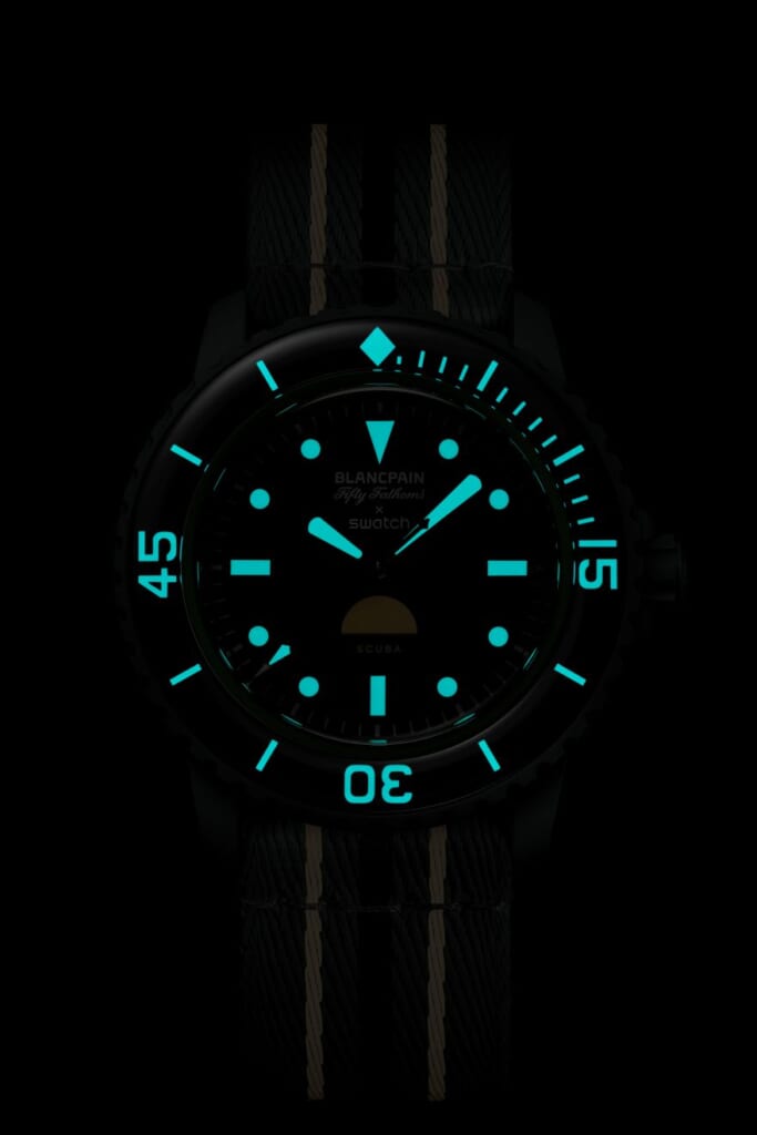 BLANCPAIN×SWATCH BIOCERAMIC SCUBA FIFTY FATHOMS GREEN ABYSS