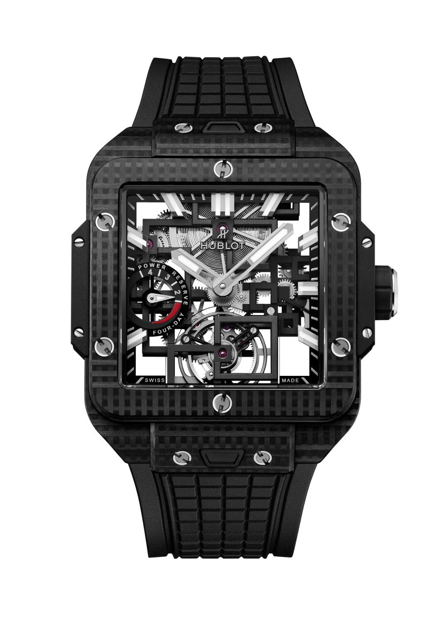 HUBLOT square-bang tourbillon 4day powerreserve 3Dcarbon
