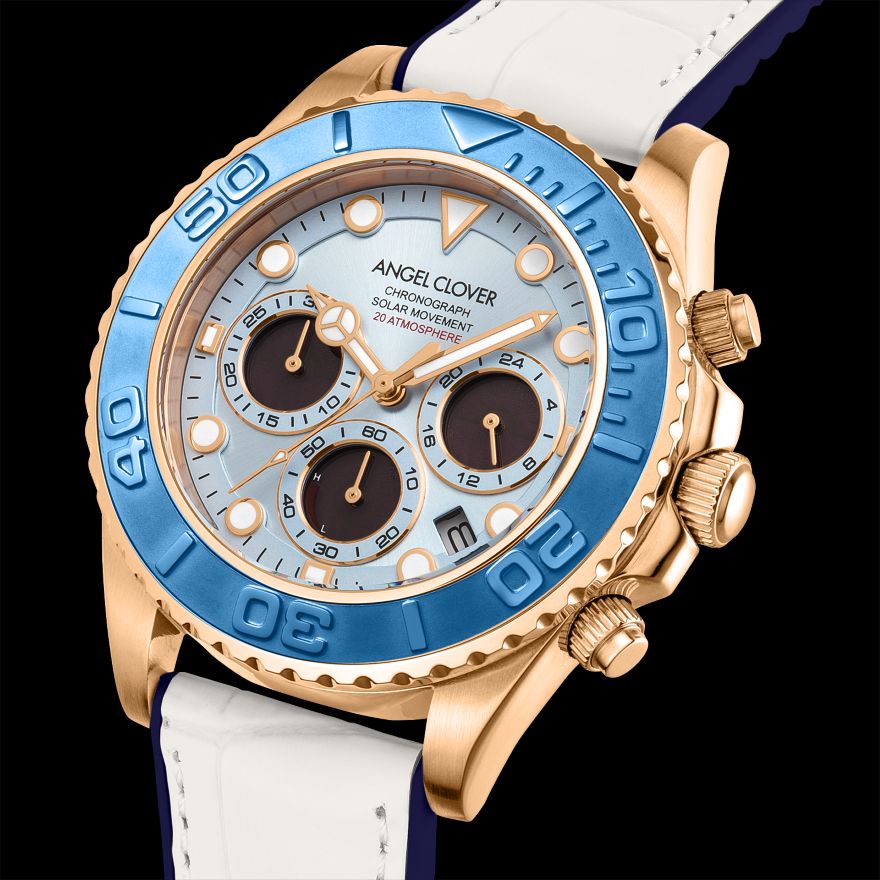 ANGEL CLOVER TIME CRAFT DIVER SOLAR CHRONOGRAPH