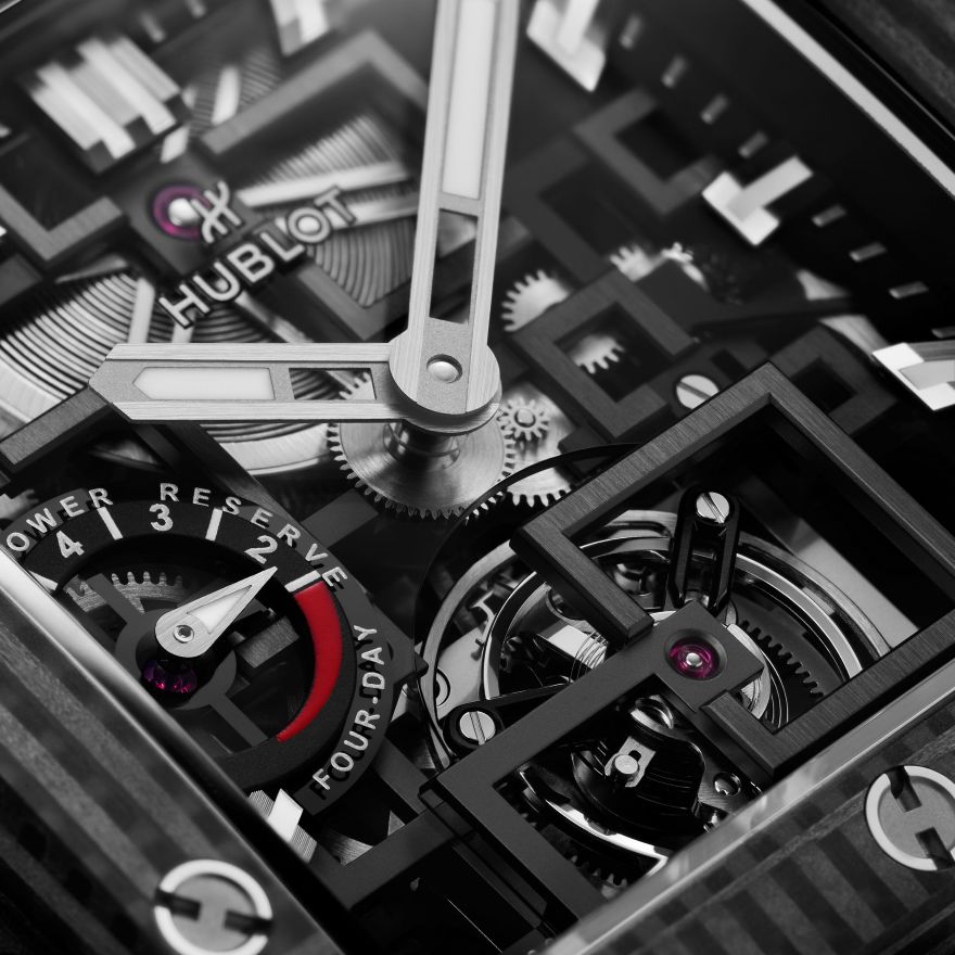HUBLOT square-bang tourbillon 4day powerreserve 3Dcarbon