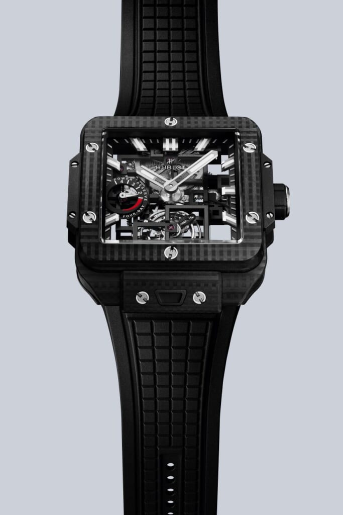 HUBLOT square-bang tourbillon 4day powerreserve 3Dcarbon