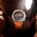 ノルケイン（NORQAIN）インディペンデンス スケルトン クロノ 42mm オレンジカラー