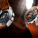ノルケイン（NORQAIN）インディペンデンス スケルトン クロノ 42mm オレンジカラー