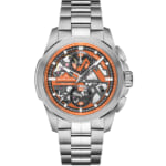 ノルケイン（NORQAIN）インディペンデンス スケルトン クロノ 42mm オレンジカラー
