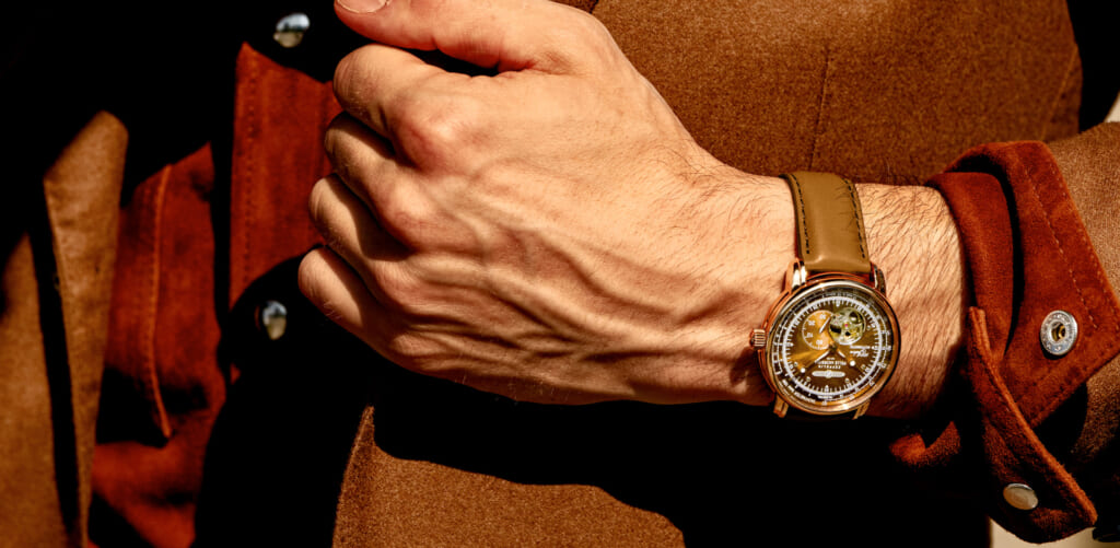 ZEPPELIN × PELLE MORBIDA 100周年記念シリーズ オープンハートオートマティック