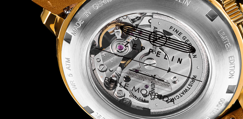 ZEPPELIN × PELLE MORBIDA 100周年記念シリーズ オープンハートオートマティック