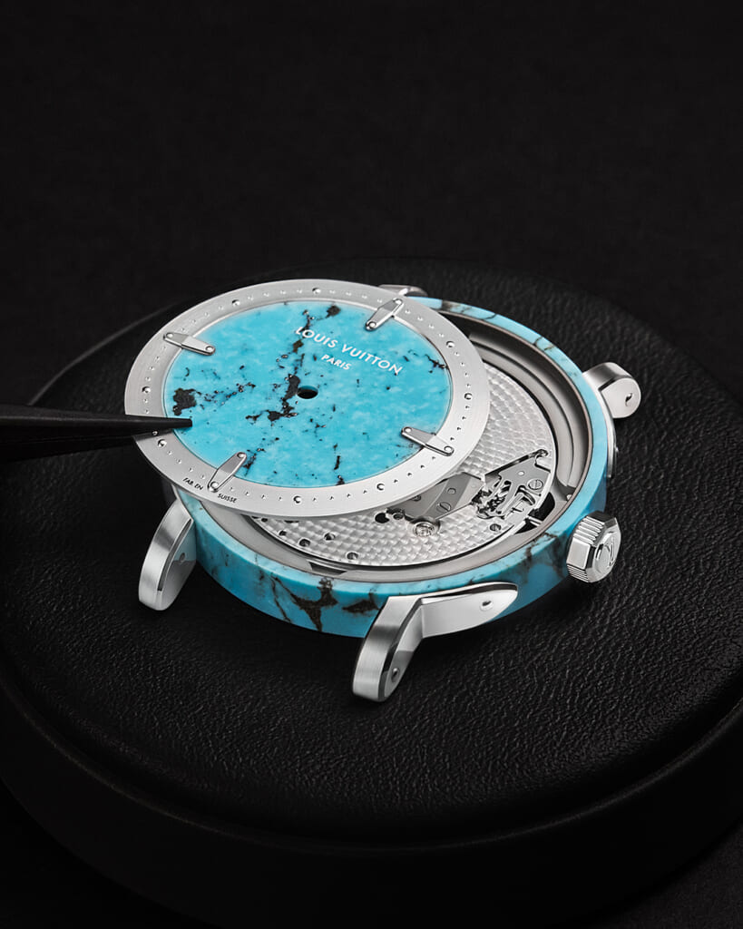 ルイ・ヴィトン エスカル オトマティック プラチナ マラカイト/ターコイズ