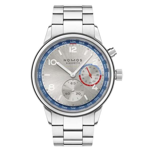 NOMOS GLASHÜTTE（ノモス グラスヒュッテ） クラブスポーツ ネオマティック ワールドタイマー シルバー