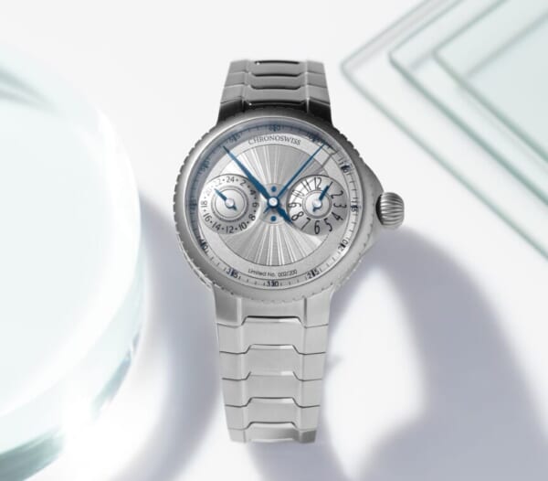 Chronoswiss（クロノスイス） パルス GMT シルバー ギョーシェ（PULSE GMT Silver GUilloche）