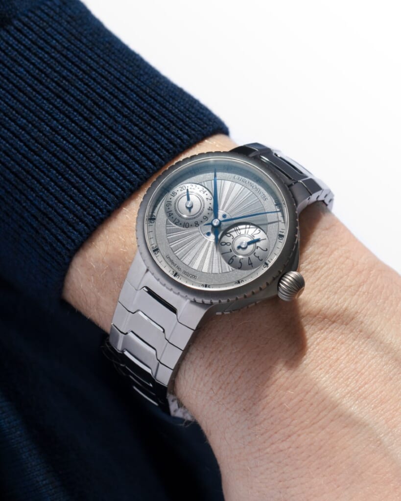 Chronoswiss（クロノスイス） パルス GMT シルバー ギョーシェ（PULSE GMT Silver GUilloche）