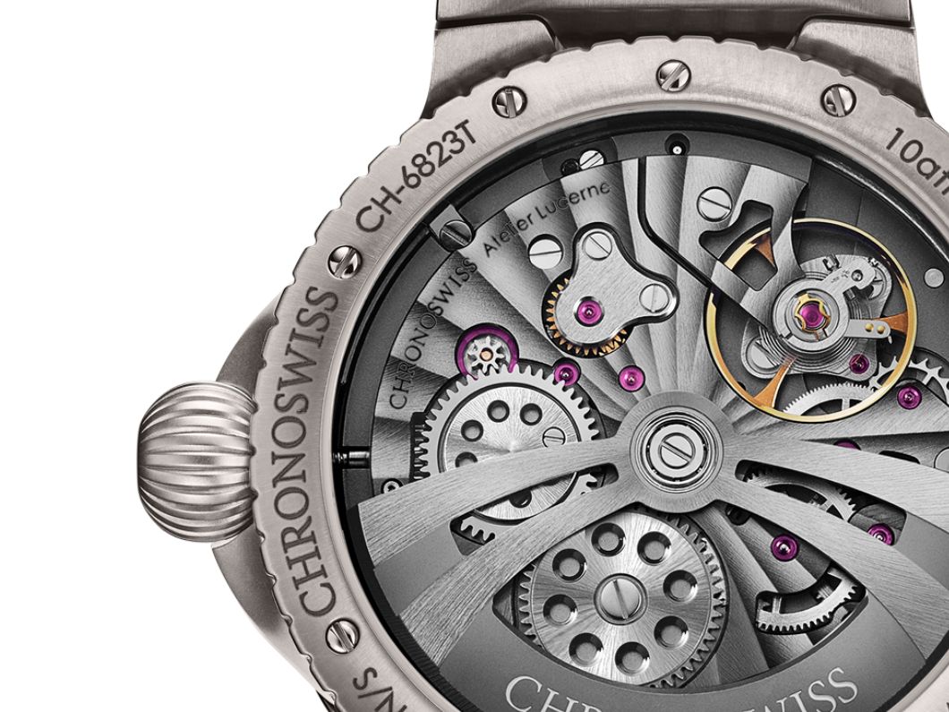 Chronoswiss（クロノスイス） パルス GMT シルバー ギョーシェ（PULSE GMT Silver GUilloche）