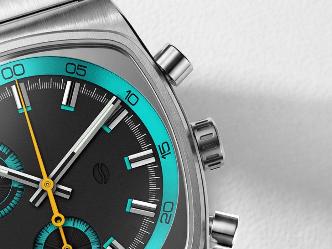 BREW WATCH Co.（ブリュー ウォッチ カンパニー） METRIC TEAL & YELLOW
