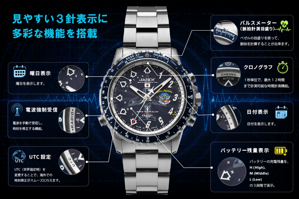 KENTEX（ケンテックス） ブルーインパルス 日本製電波ソーラー