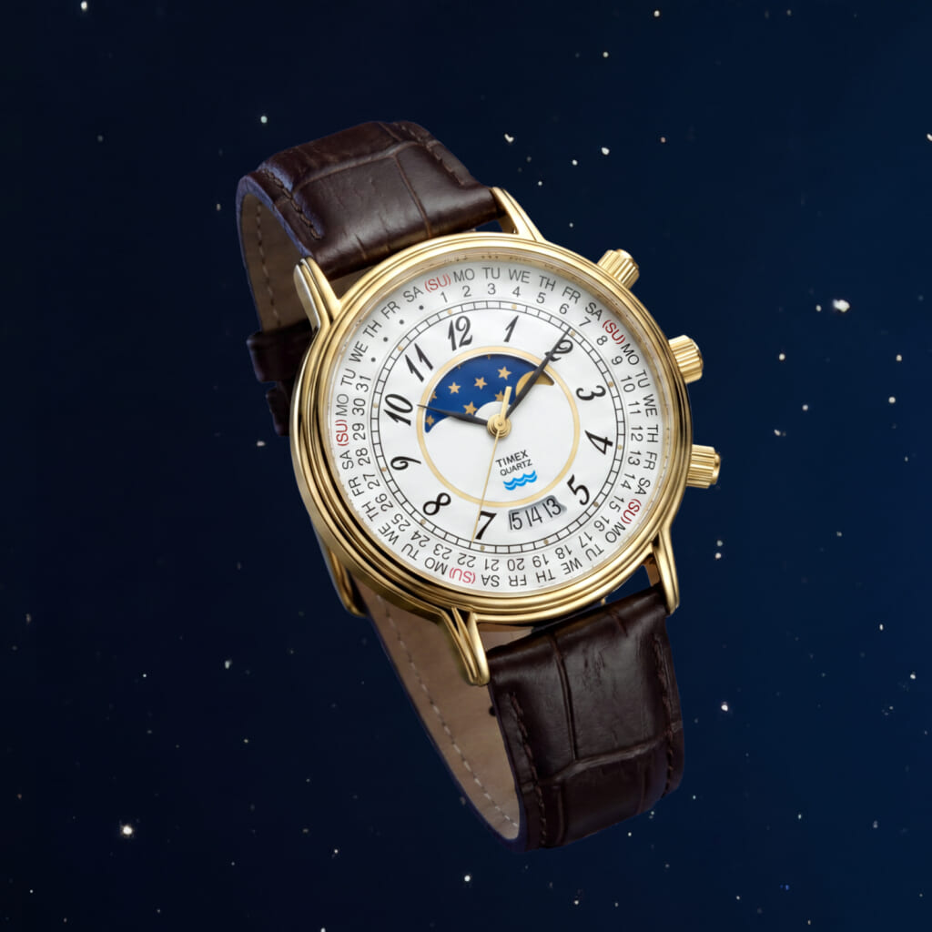 TIMEX（タイメックス） 1990 Moon Phase & Calendar Dial Reissue（1990 ムーンフェイズ＆カレンダーダイアル リイシュー）