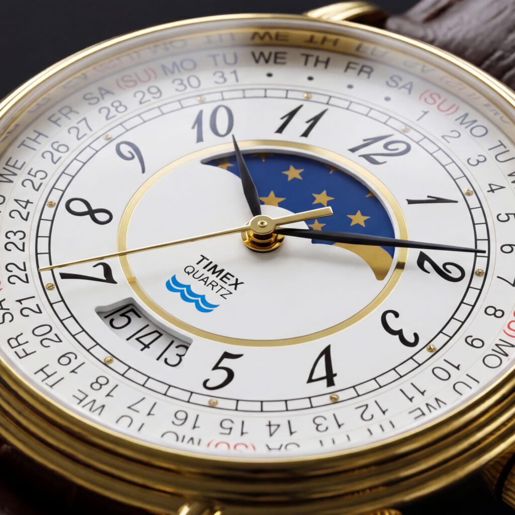 TIMEX（タイメックス） 1990 Moon Phase & Calendar Dial Reissue（1990 ムーンフェイズ＆カレンダーダイアル リイシュー）